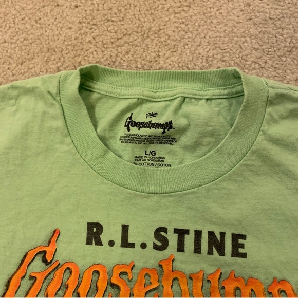 Goosebumps R.L. Stine Pumpkin Head Jack O Lanterns Green T-Shirt Size L Philcos - Picture 5 of 10